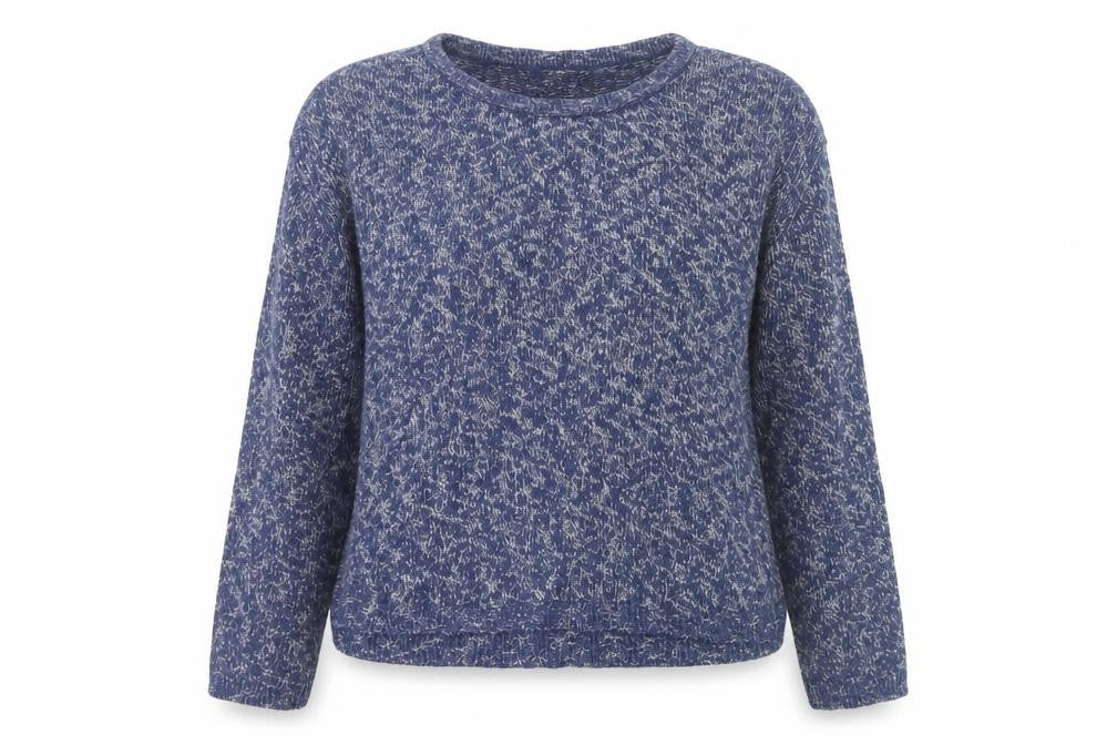 H&M Womens Blue Round Neck Cotton Pullover Jumper Size M