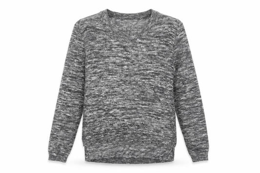 Vero Moda Womens Grey V-Neck Polyester Pullover Jumper Size S