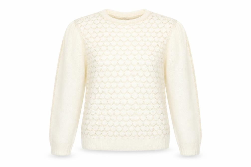 Paramour Womens White Round Neck Acrylic Pullover Jumper One Size