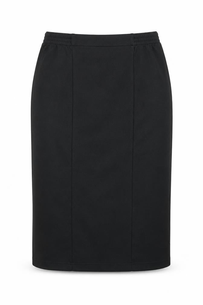 Damart Womens Black Polyester Straight & Pencil Skirt Size 41 in Hook & Loop