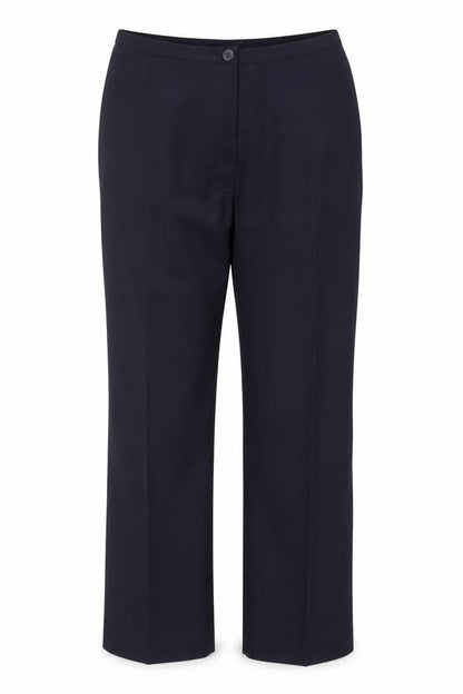 Simon Jersey Womens Blue Polyester Trousers Size 14 Regular Zip