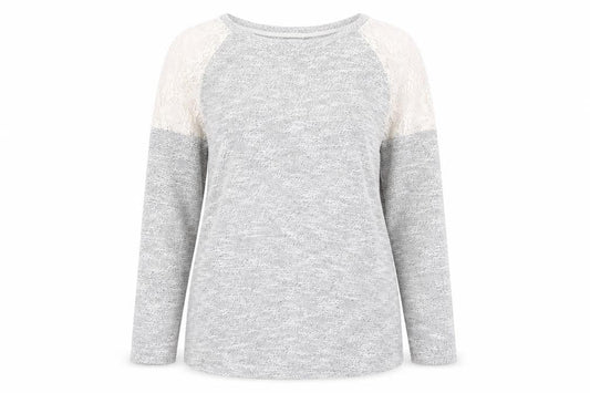 Peacocks Womens Grey Round Neck Cotton Pullover Jumper Size 12