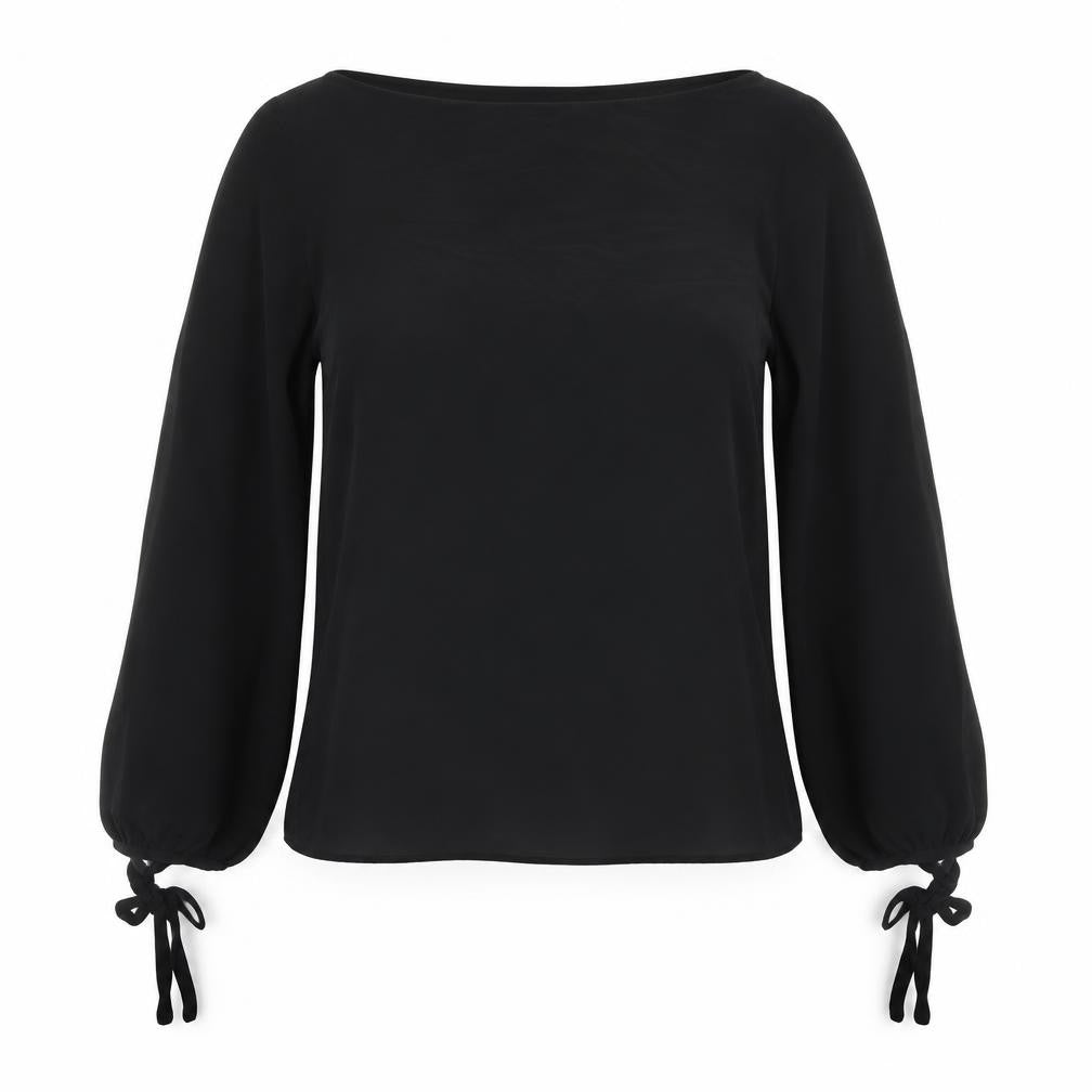 Zara Womens Black Viscose Basic Blouse Size XS Round Neck