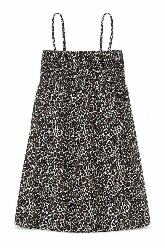 B.You Womens Black Animal Print Polyester Tank Dress Size 16 Square Neck Pullover - Leopard Pattern