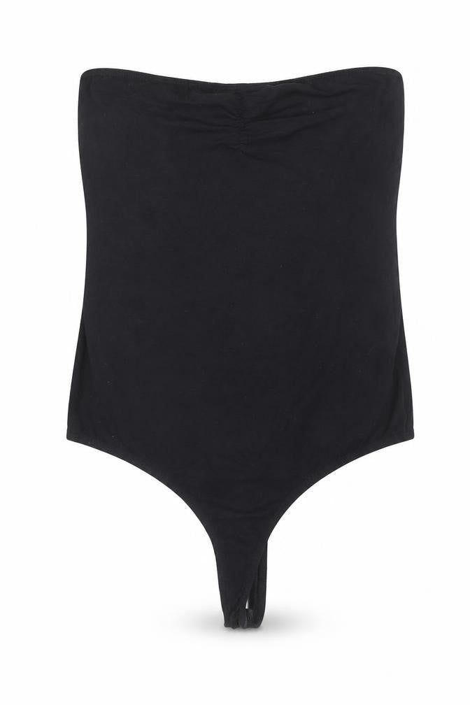 ASOS Womens Black Viscose Bodysuit One-Piece Size 10 Snap