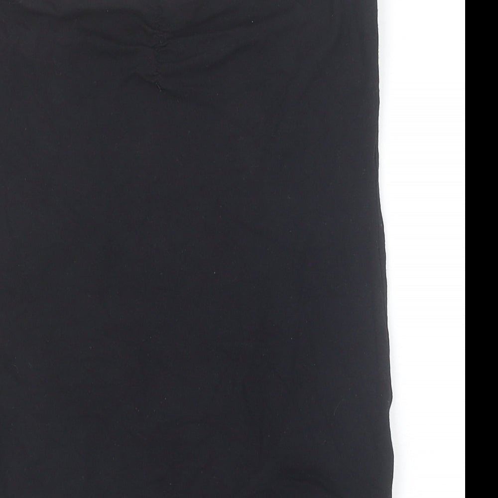 ASOS Womens Black Viscose Bodysuit One-Piece Size 10 Snap