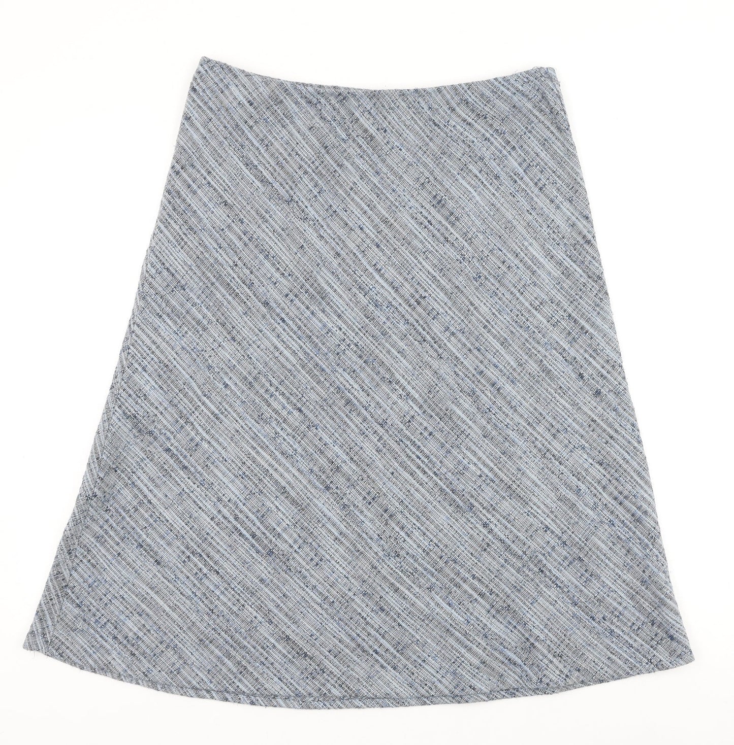 Wallis Womens Blue Polyester Swing Skirt Size 14