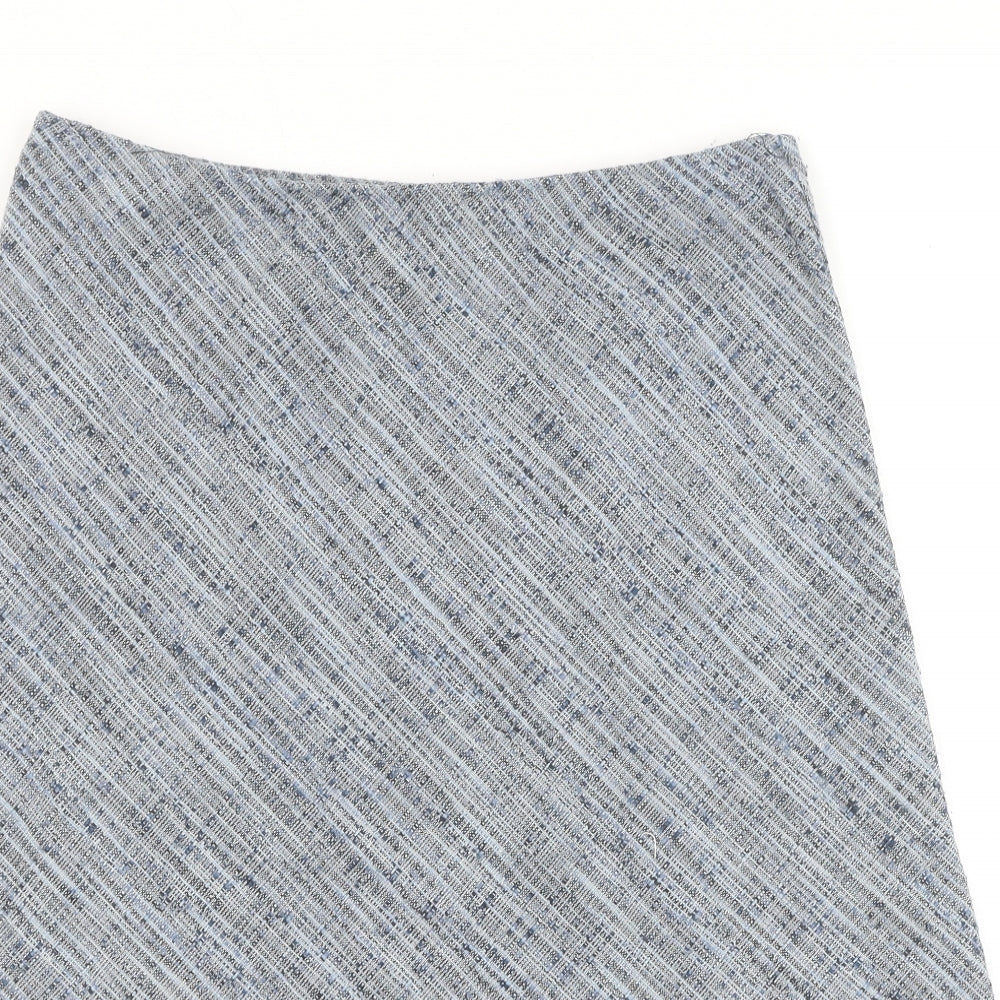 Wallis Womens Blue Polyester Swing Skirt Size 14