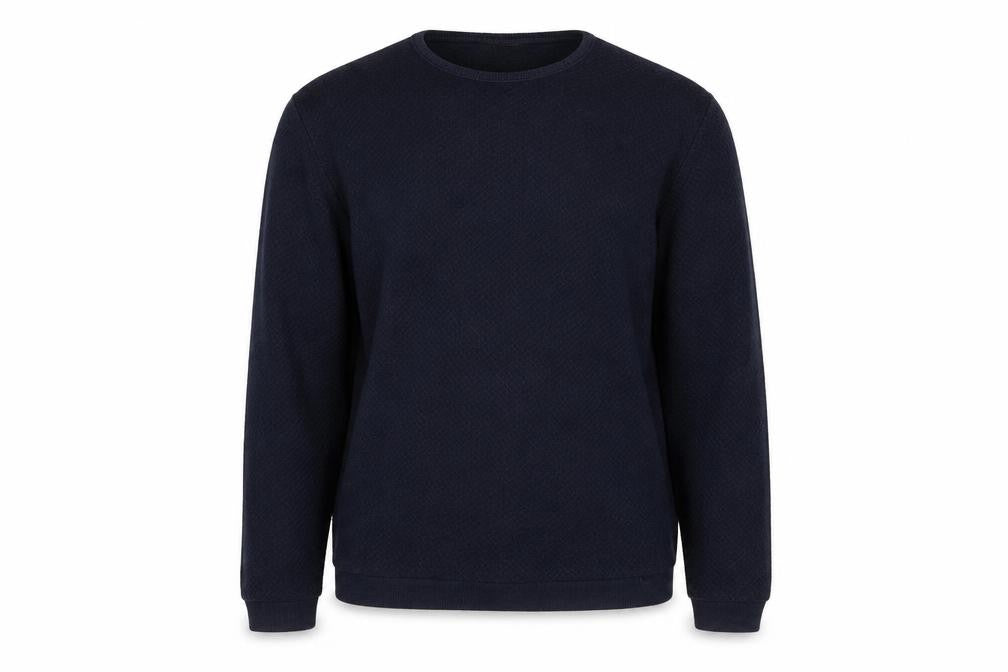 Zara Mens Blue Round Neck Polyester Pullover Jumper Size M Long Sleeve
