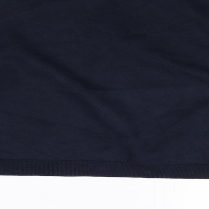 Divided Womens Multicoloured High Neck Cotton Pullover Jumper Size L - Colour Block