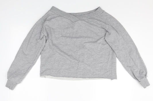ASOS Womens Green V-Neck Cotton Pullover Jumper Size 8