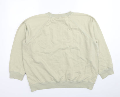 H&M Womens Beige Cotton Pullover Sweatshirt Size S Pullover