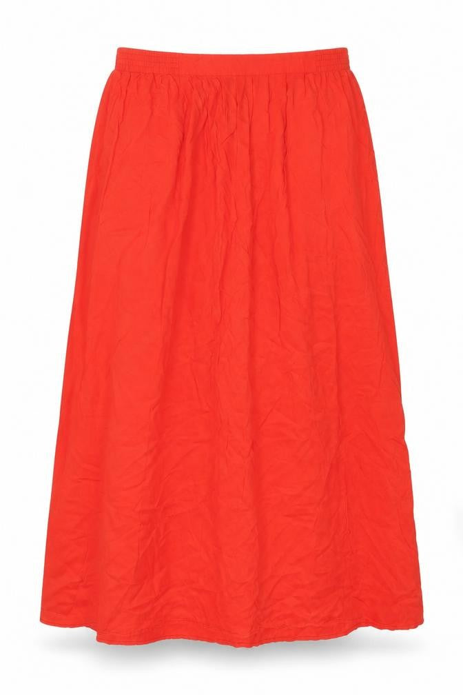 New Look Womens Red Polyester Peasant Skirt Size 12
