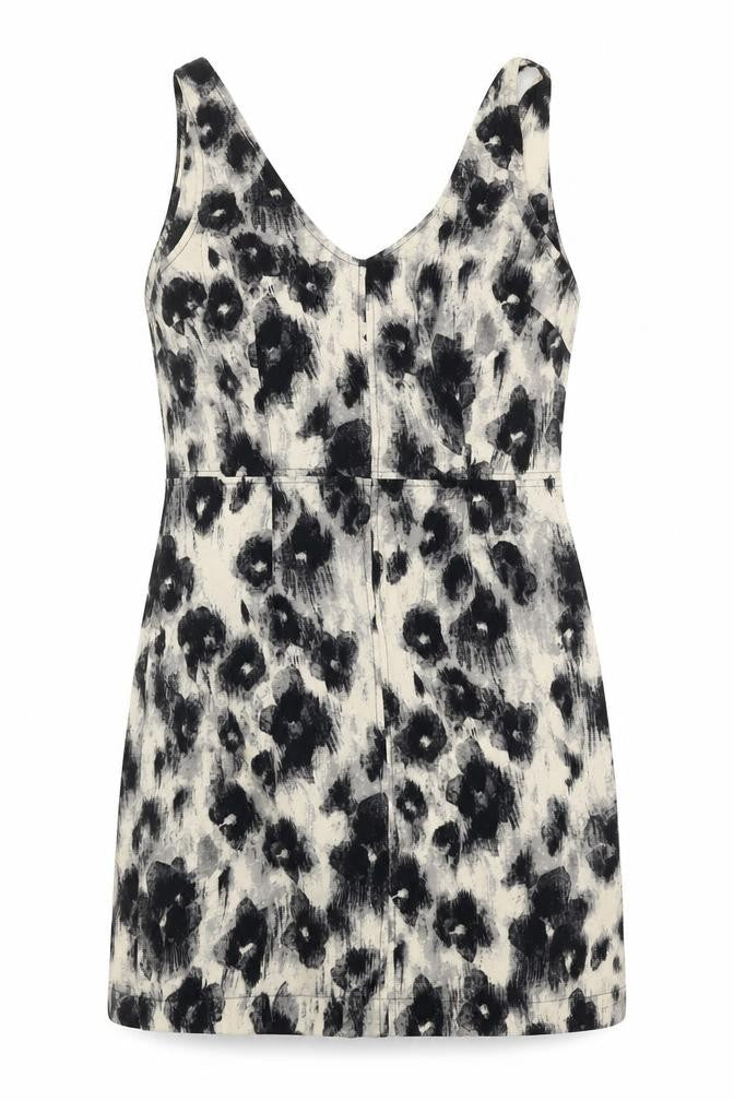 Sparkle & Fade Womens Black Geometric Polyester A-Line Size L V-Neck Zip