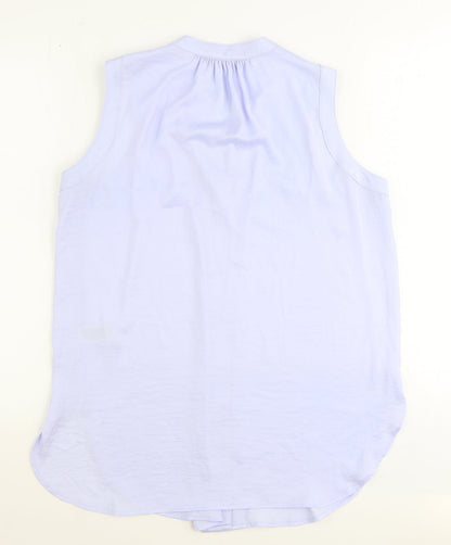Marks & Spencer Womens Black Polyester Basic Tank Size 10 V-Neck