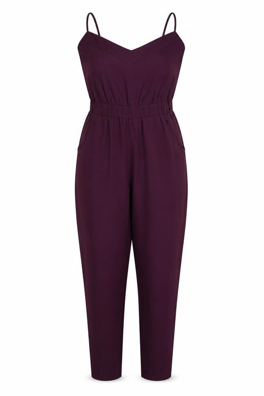 ASOS Womens Red Polyester Jumpsuit One-Piece Size 4 Pullover