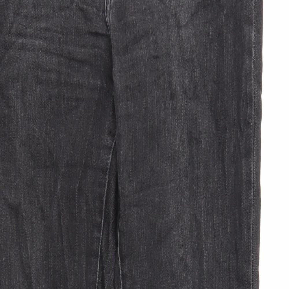 Preworn Womens Black Cotton Skinny Jeans Size 27 in Regular Zip