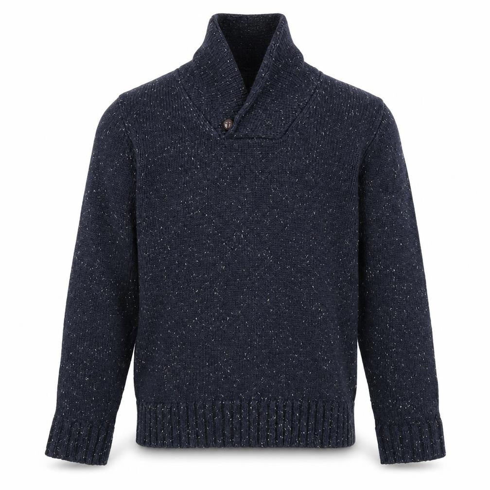 George Mens Blue V-Neck Acrylic Pullover Jumper Size S Long Sleeve