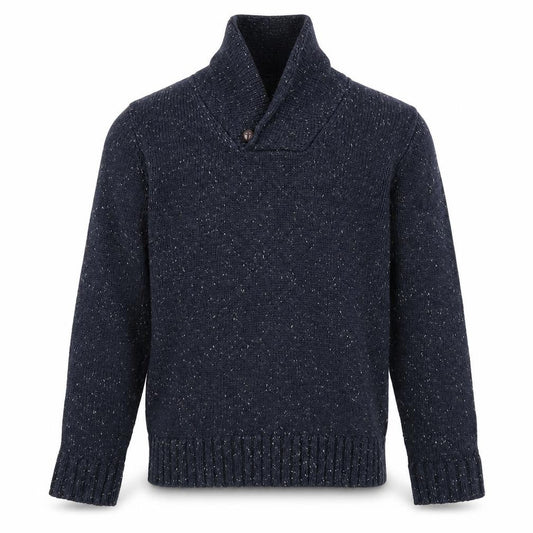 George Mens Blue V-Neck Acrylic Pullover Jumper Size S Long Sleeve