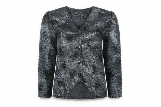 Preworn Womens Multicoloured V-Neck Geometric Polyester Cardigan Jumper Size 10