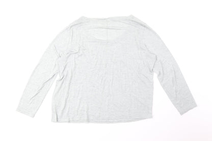 Indigo Womens Green Viscose Basic T-Shirt Size 14 Round Neck