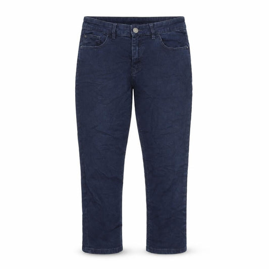 Womens Blue Cotton Straight Jeans Size 12 L23 in Slim Zip