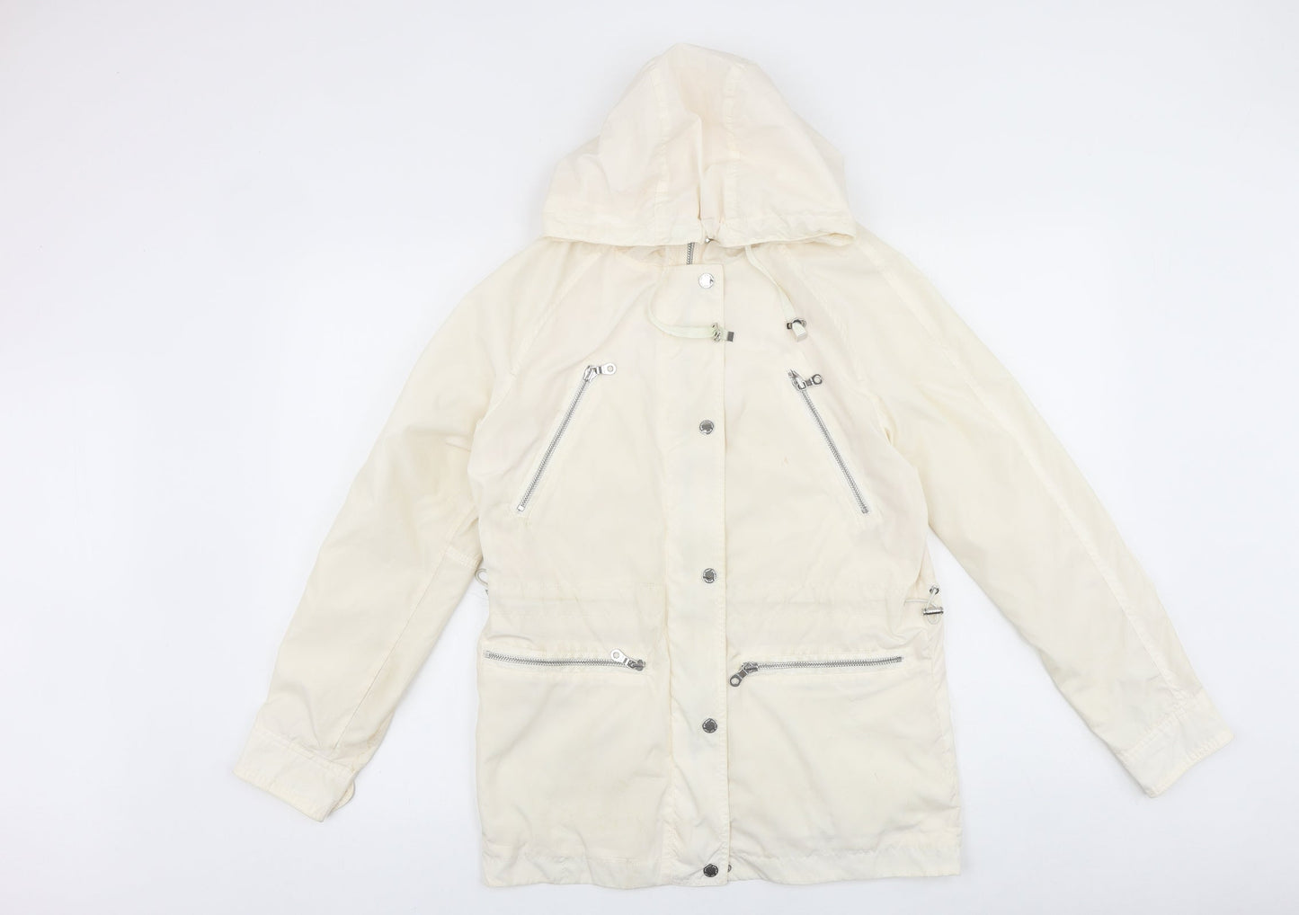 Marks and Spencer Womens Ivory Jacket Size 6 Zip