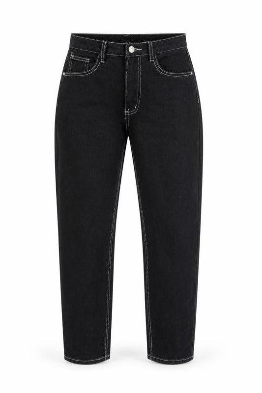 Womens Black Cotton Skinny Jeans Size 26 in L30 in Regular Zip - Contrast Stitching