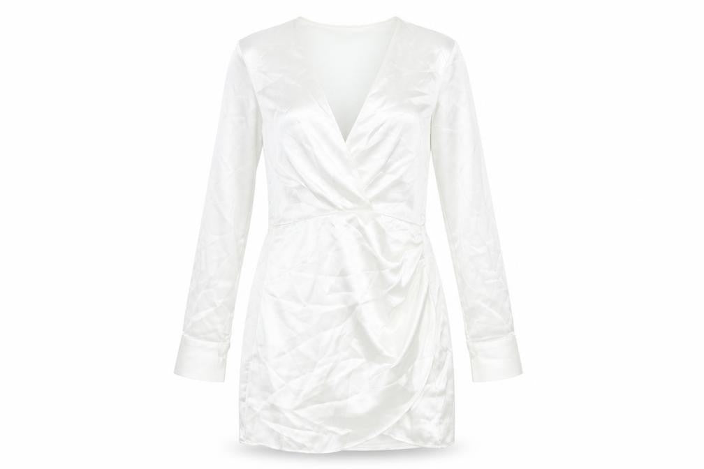 Zara Womens White Polyester A-Line Size XS V-Neck Zip