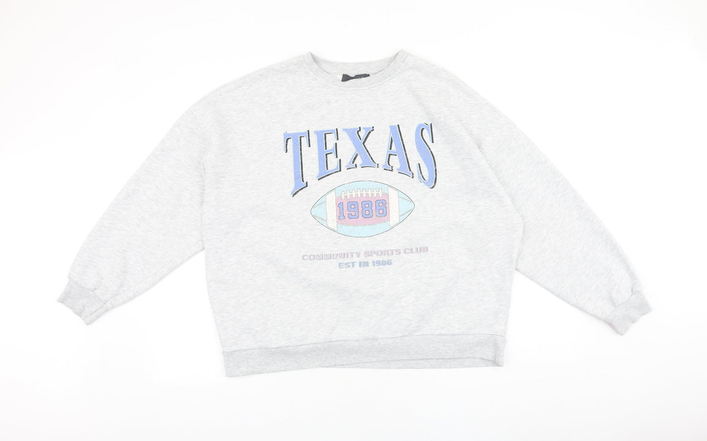 Primark Womens Grey Cotton Pullover Sweatshirt Size XS Pullover - Texas