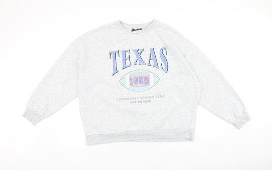 Primark Womens Grey Cotton Pullover Sweatshirt Size XS Pullover - Texas