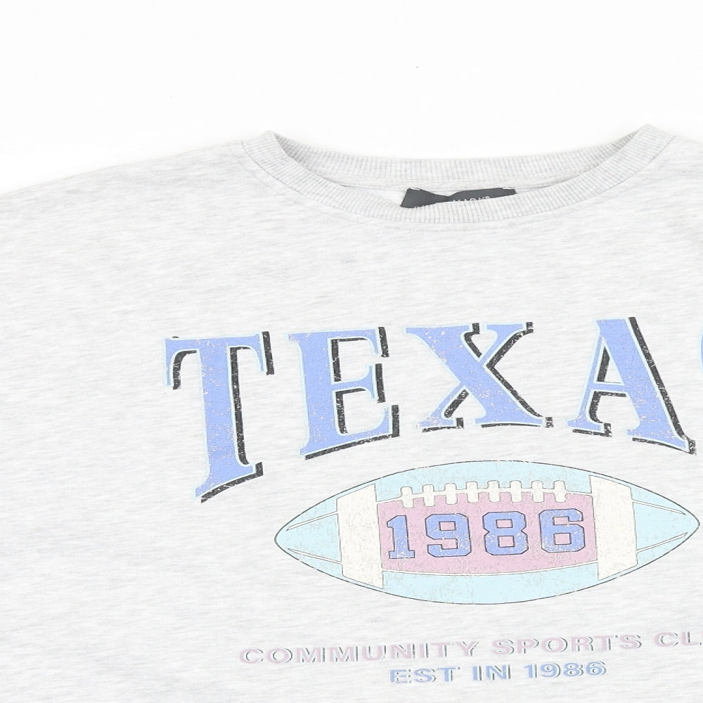 Primark Womens Grey Cotton Pullover Sweatshirt Size XS Pullover - Texas