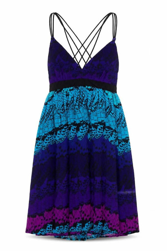 Oli Womens Multicoloured Geometric Polyester Trapeze & Swing Size 10 V-Neck Pullover