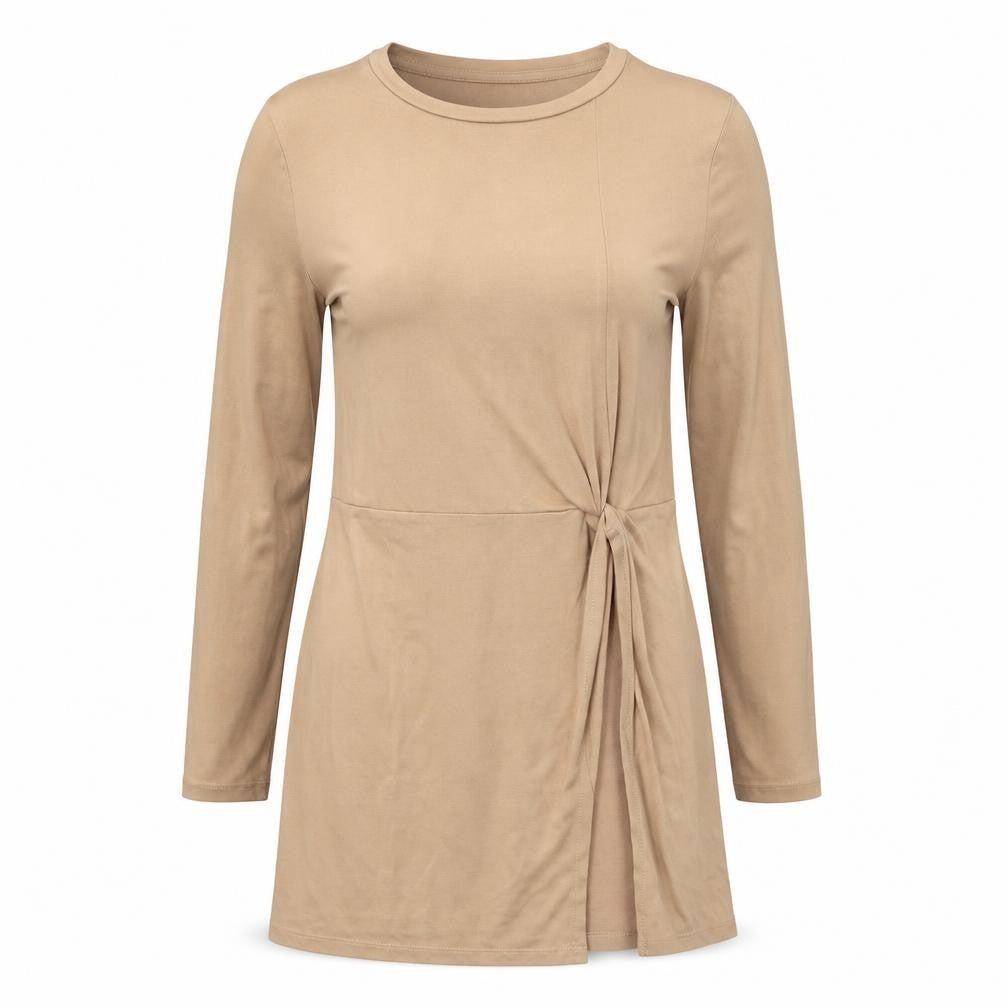 Very Womens Beige Modal Mini Size 10 Round Neck Pullover
