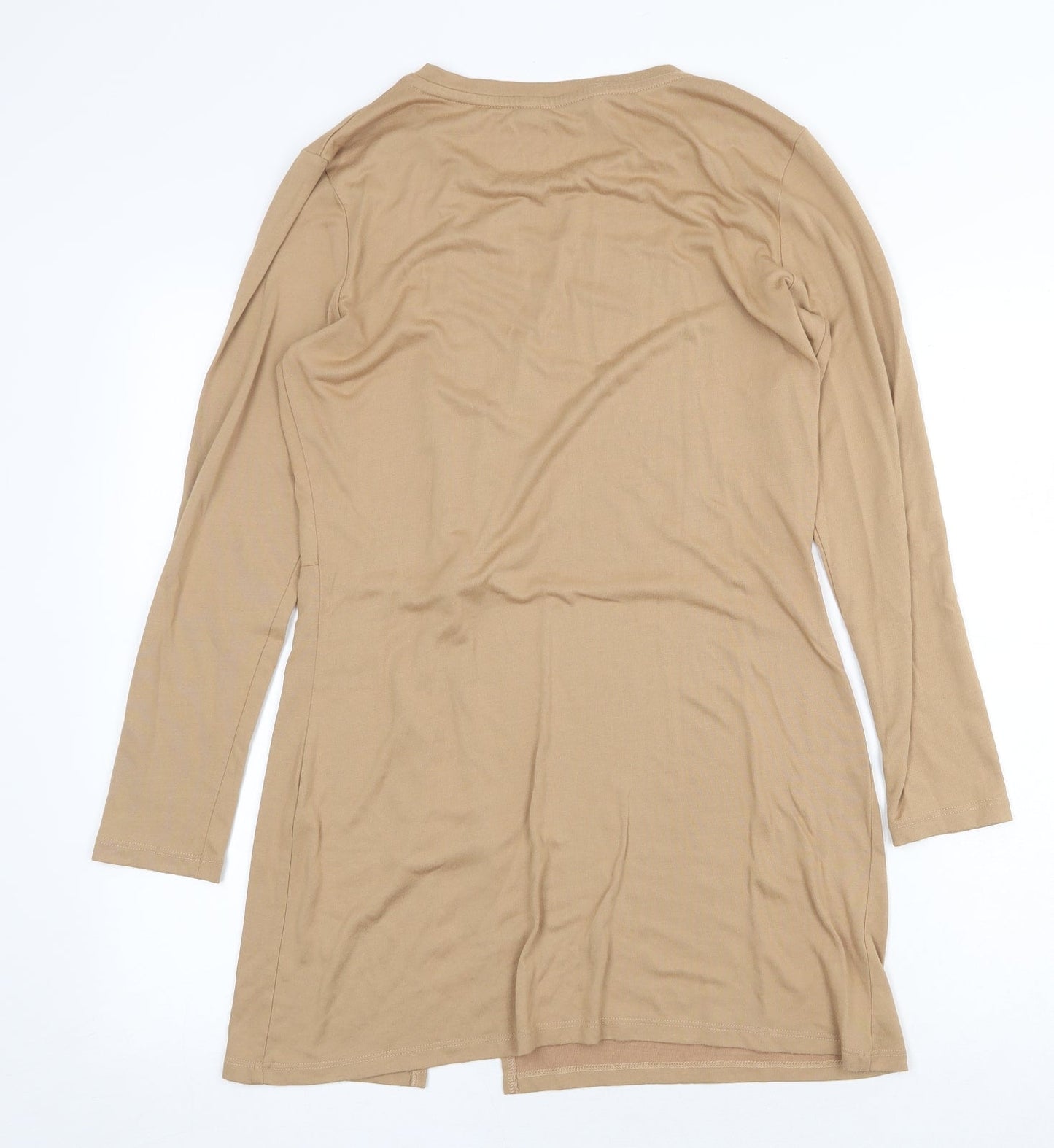 Very Womens Beige Modal Mini Size 10 Round Neck Pullover