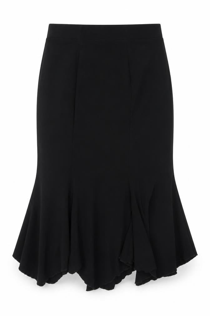 Stephan Womens Black Polyester Swing Skirt Size XL