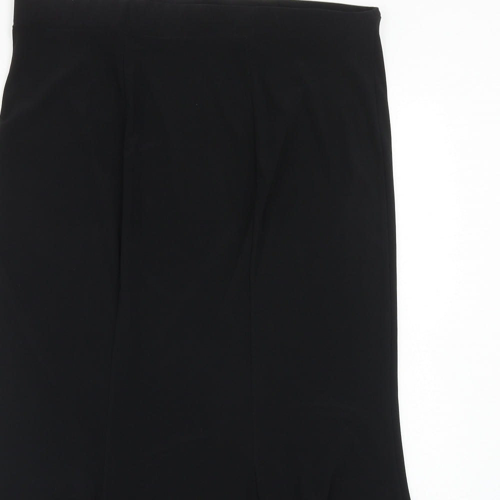 Stephan Womens Black Polyester Swing Skirt Size XL