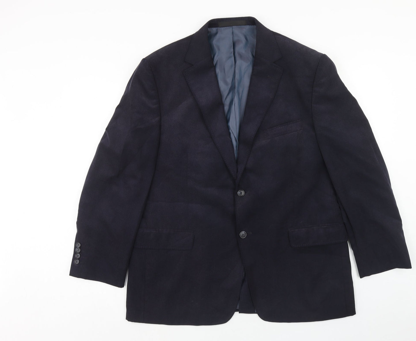 Marks and Spencer Mens Blue Polyester Jacket Blazer Size 42 Regular