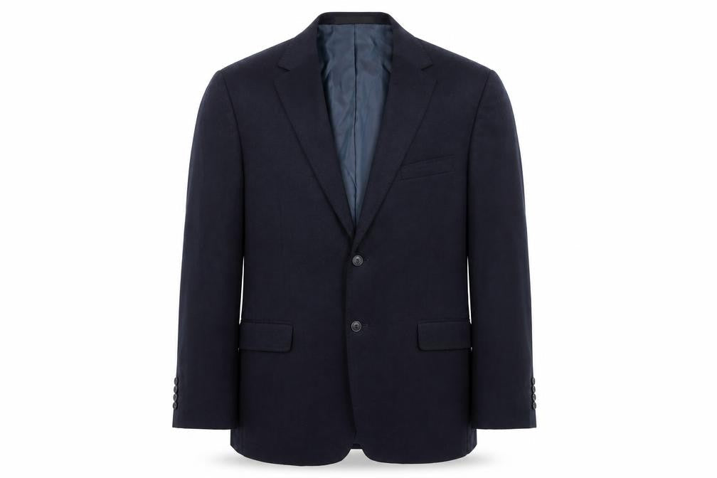 Marks & Spencer Mens Blue Polyester Jacket Blazer Size 42 Regular