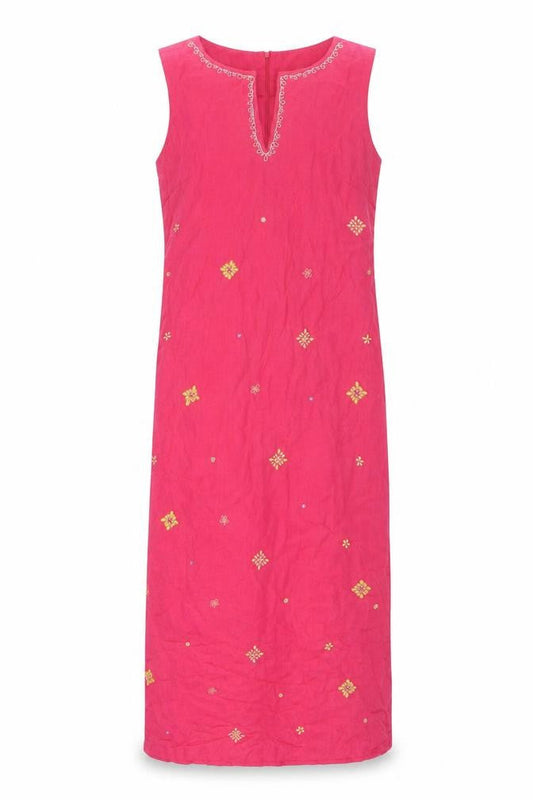 boutique Europa Womens Pink Viscose Pencil Dress Size 4XL V-Neck Pullover