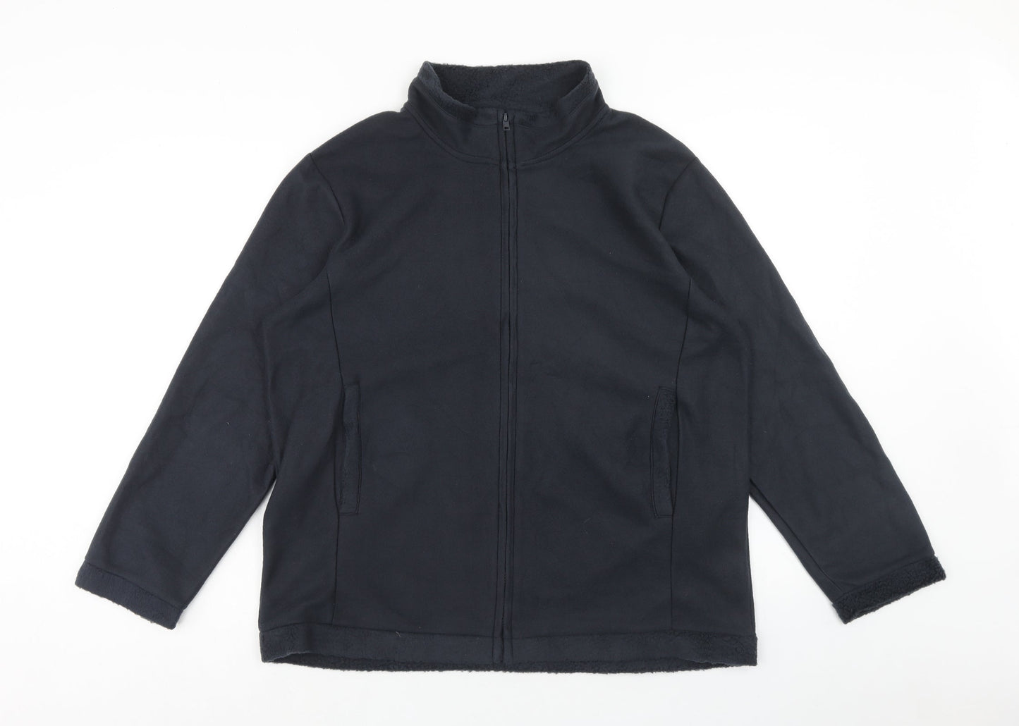 Anne De Lancay Womens Blue Jacket Size 18 Zip