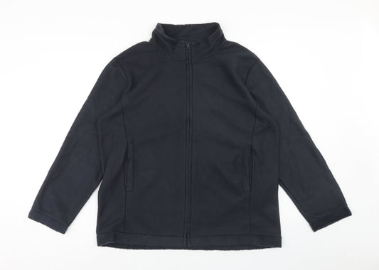 Anne De Lancay Womens Blue Jacket Size 18 Zip