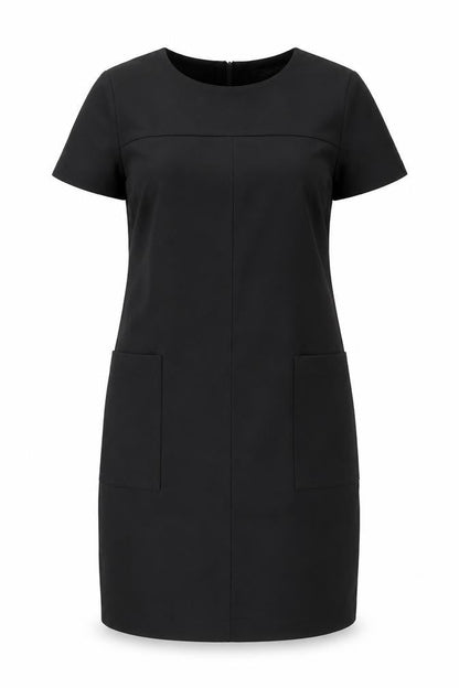 Next Womens Black Polyester A-Line Size 12 Round Neck Zip