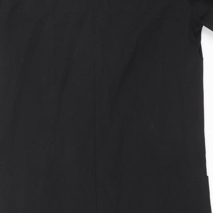Next Womens Black Polyester A-Line Size 12 Round Neck Zip
