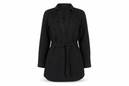 Tu Womens Black Cotton A-Line Size 8 V-Neck Pullover