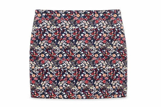 Hollister Womens Multicoloured Floral Cotton Bandage Skirt Size M Zip