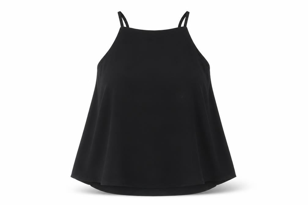 Glassons Womens Black Polyester Basic Tank Size 10 Round Neck