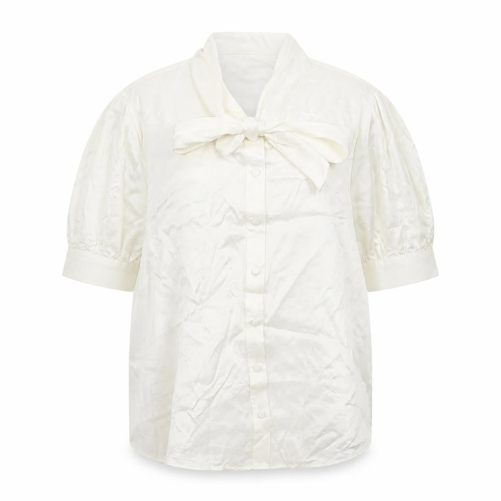F&F Womens Ivory Viscose Basic Button-Up Size 10 V-Neck