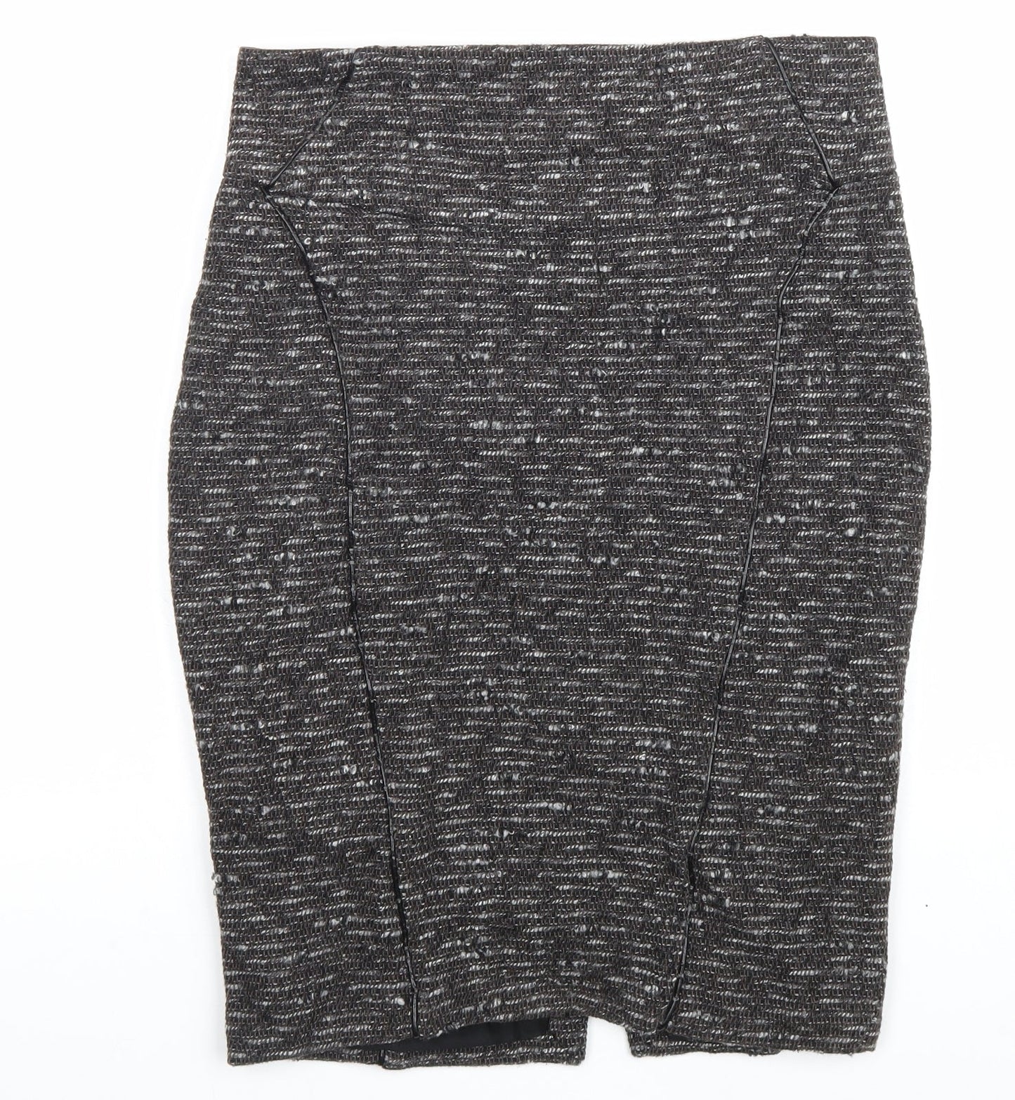 Zara Womens Brown Wool Straight & Pencil Skirt Size L Zip