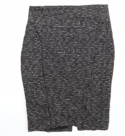 Zara Womens Brown Wool Straight & Pencil Skirt Size L Zip